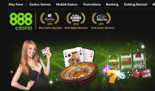 Die Startseite der 888Casino Webseite