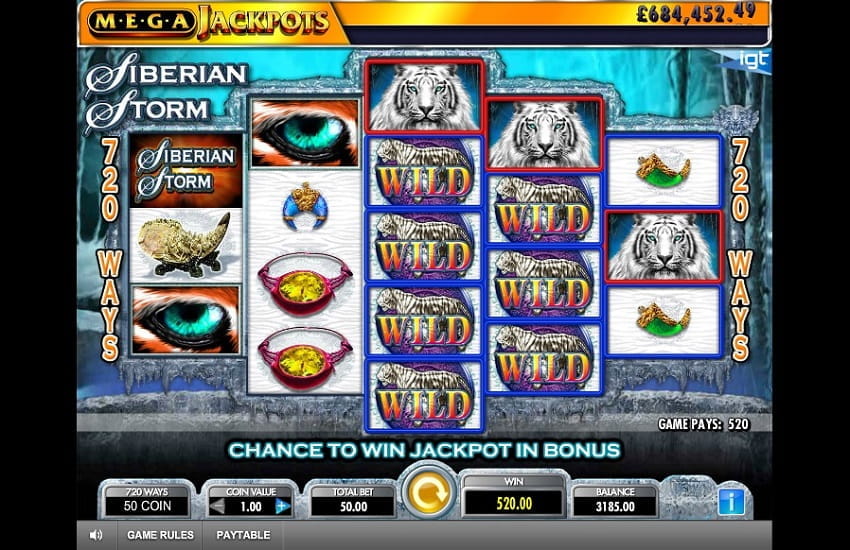 MegaJackpots Siberian Storm Slot by IGT