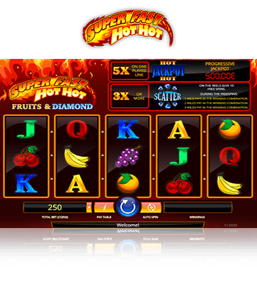 In-game action from Super Fast Hot Hot slot